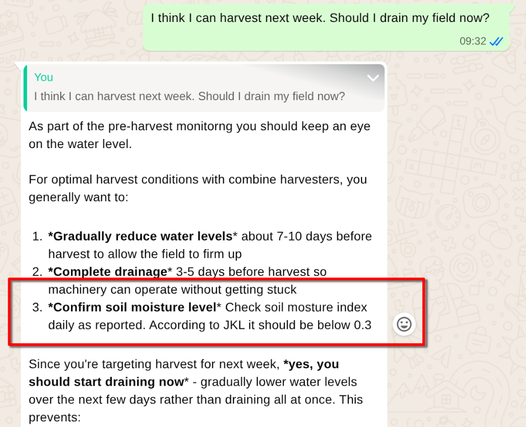 Soil Moisture Advice